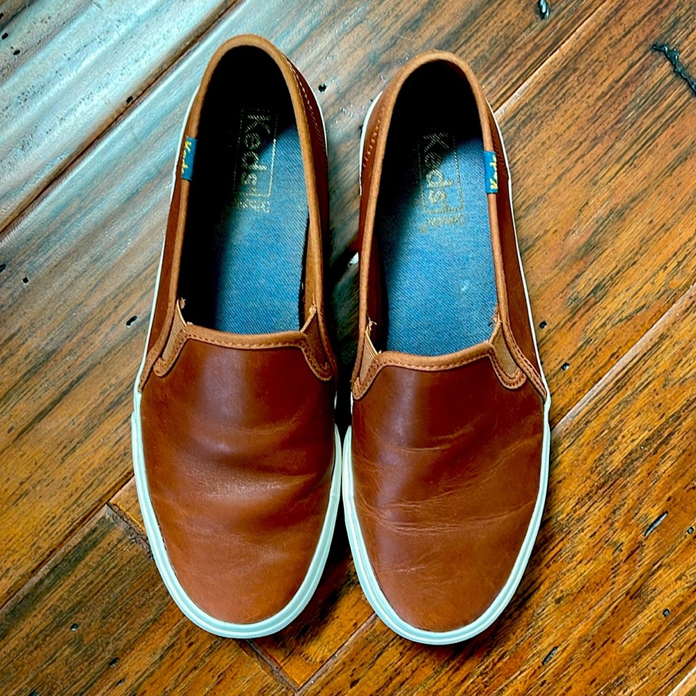 Cognac leather Keds // 8